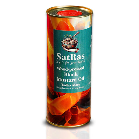 SatRas Wood Pressed Black Mustard Oil