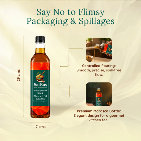 SatRas Wood Pressed Black Mustard Oil (2l)