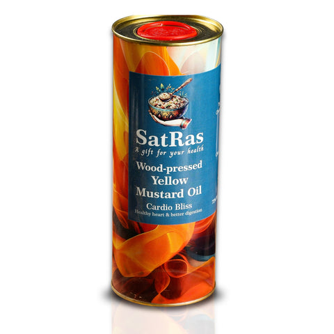 SatRas Wood Pressed Yellow Mustard Oil (1l)