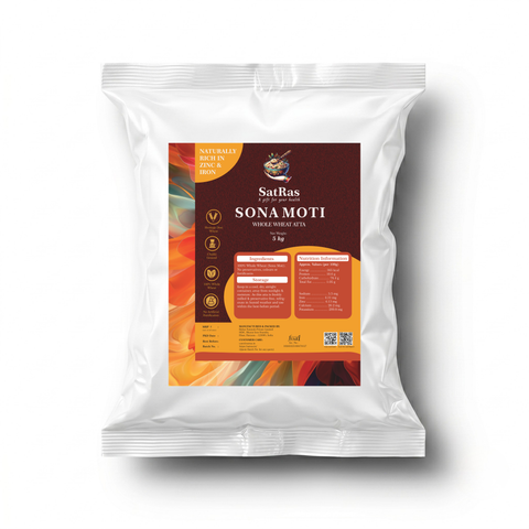 SatRas Sona Moti Whole Wheat Atta (5kg)