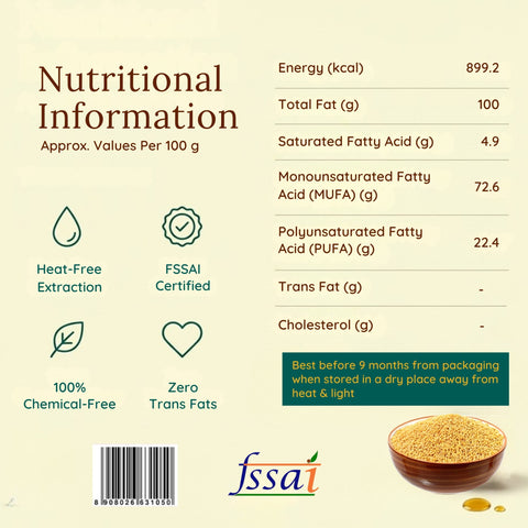 SatRas Wood Pressed Yellow Mustard Oil (1l)