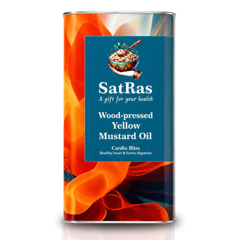 SatRas Wood Pressed Yellow Mustard Oil (5l)