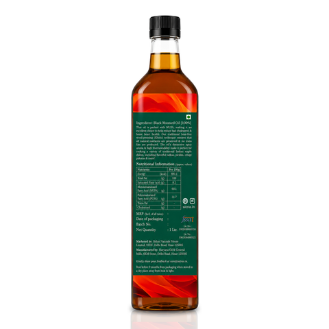 SatRas Wood Pressed Black Mustard Oil (2l)