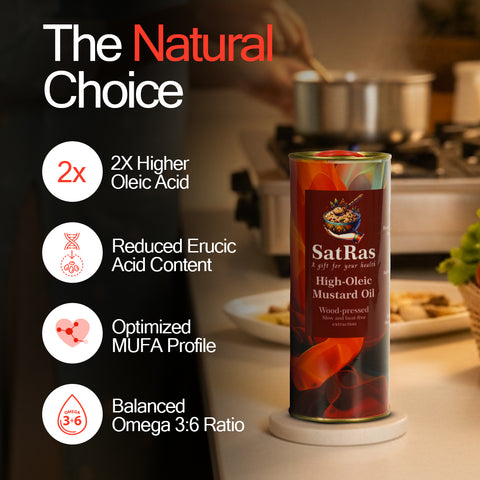 SatRas Wood Pressed High Oleic Mustard Oil (2l)