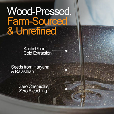 SatRas Wood Pressed Yellow Mustard Oil (1l)