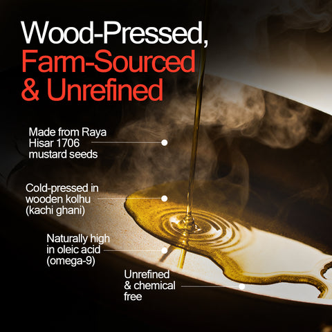 SatRas Wood Pressed High Oleic Mustard Oil (2l)