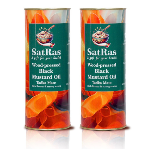 SatRas Wood Pressed Black Mustard Oil (2l)