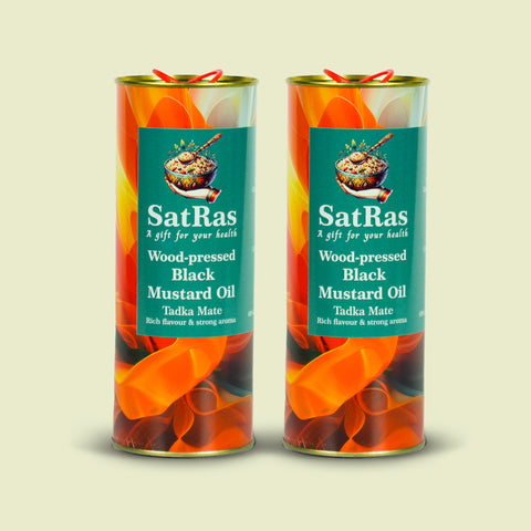 SatRas Wood Pressed Black Mustard Oil (2l)