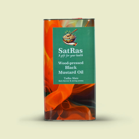 SatRas Wood Pressed Black Mustard Oil (1l)