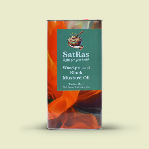 SatRas Wood Pressed Black Mustard Oil (5l)