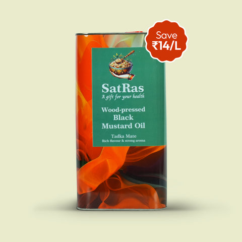 SatRas Wood Pressed Black Mustard Oil (5l)