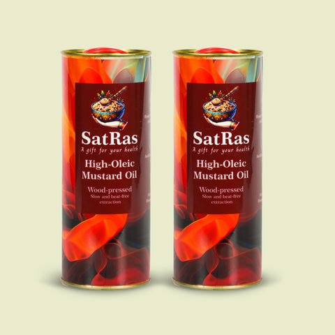SatRas Wood Pressed High Oleic Mustard Oil (1l)