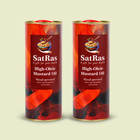 SatRas Wood Pressed High Oleic Mustard Oil (2l)