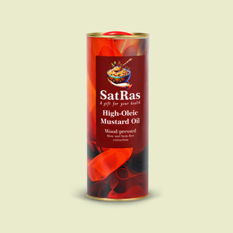 SatRas Wood Pressed High Oleic Mustard Oil (1l)