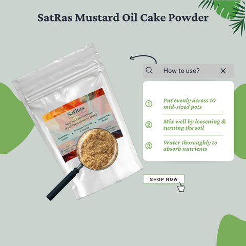SatRas Mustard Oil Cake Powder (900g)