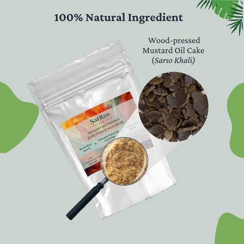 SatRas Mustard Oil Cake Powder (900g)