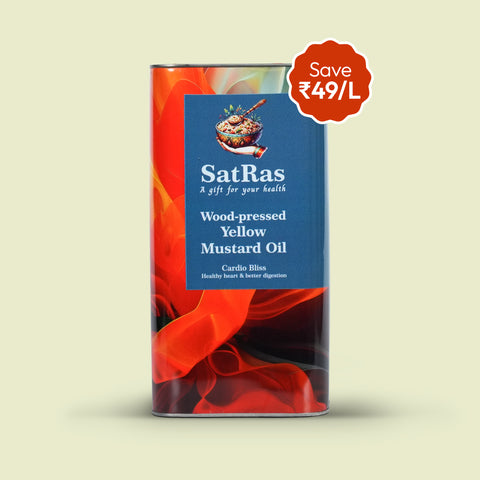 SatRas Wood Pressed Yellow Mustard Oil (1l)